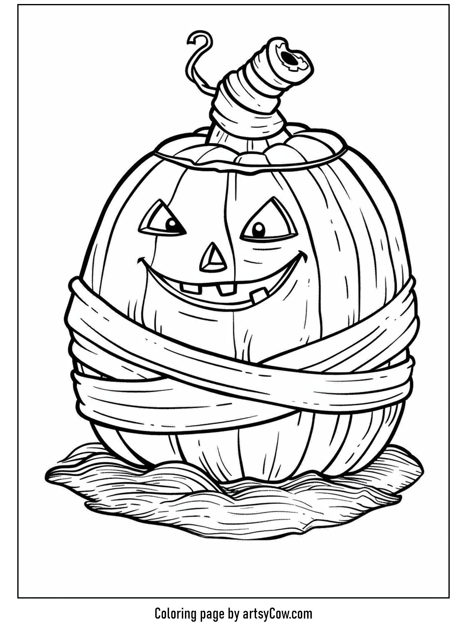 halloween pumpkin drawings for kids, Pumpkin's Mummy Adventure